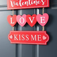 Glitzhome® 13.5" Valentine's Wooden Love Door Hanger