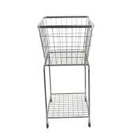 Gray Industrial Metal Storage Cart