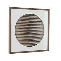 Brown Wood Contemporary Shadow Box, 24" x 2" x 24"