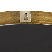 43" Gold Abstract Drip Framed Round Wall Mirror