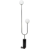 73" 2 Orb Light Floor Lamp with Marble Base