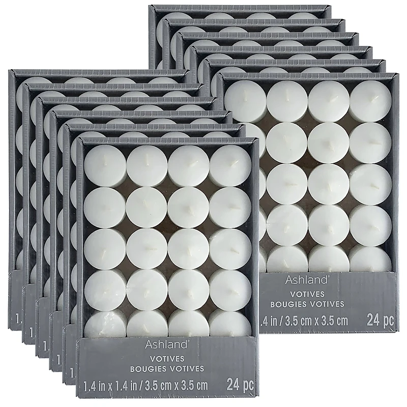 12 Packs: 24 ct. (288 total) White Votives Value Pack by Ashland® Basic Elements™
