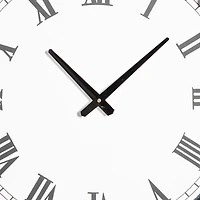 White Metal Farmhouse Wall Clock, 23" x 23" x 3"