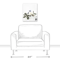 Stacked Books Leafy Stem 16" x 20" Canvas Wall Art