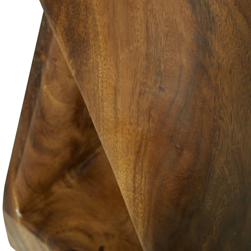 Brown Saur Wood Contemporary Accent Table