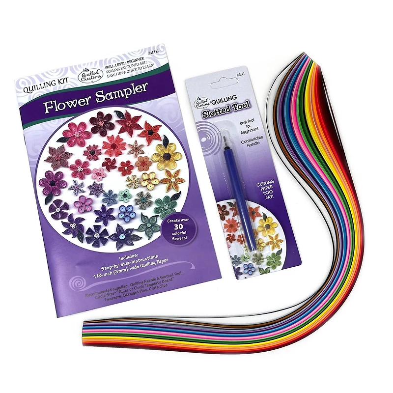 Quilled Creations™ Flower Sampler Quilling Kit