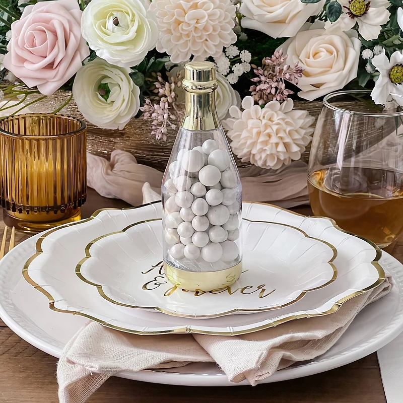 Kate Aspen® Medium Gold Metallic Champagne Bottle Favor Containers, 12ct.