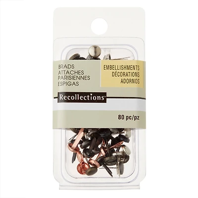 12 Packs: 80 ct. (960 total) Metallic Circle Brads by Recollections™