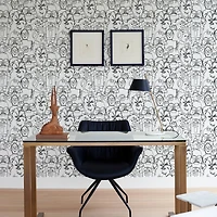 RoomMates Black Star Wars™ Saga Line Sketches Peel and Stick Wallpaper