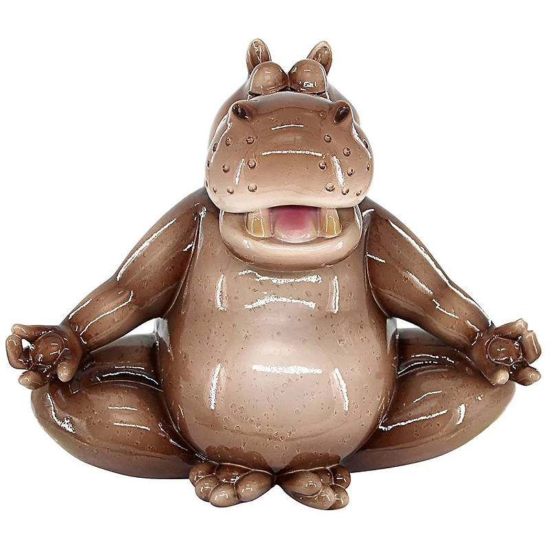 Design Toscano 10.5" A Ton of Zen Yoga Hippo Garden Statue