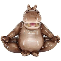 Design Toscano 10.5" A Ton of Zen Yoga Hippo Garden Statue