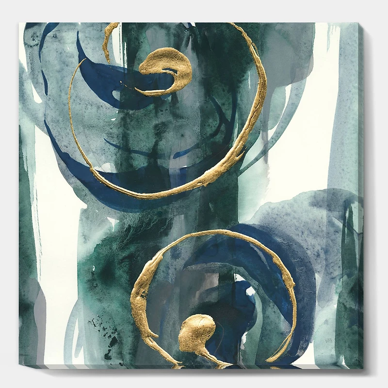 Designart - Mettalic Indigo and Gold II