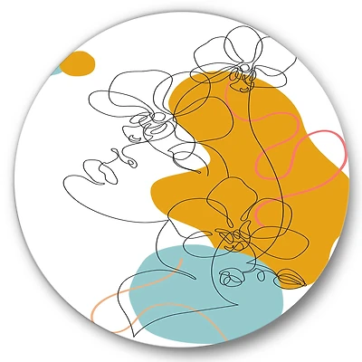 Designart - Beautiful Woman One Line Drawing