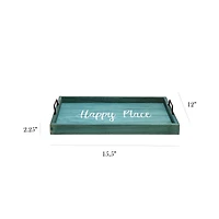 Elegant Designs™ 15.5" Happy Place Serving Tray with Handles