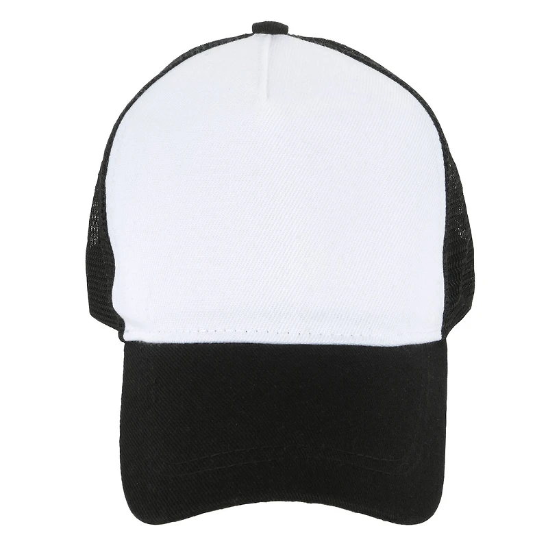 Black & White Sublimation Trucker Cap by Make Market®