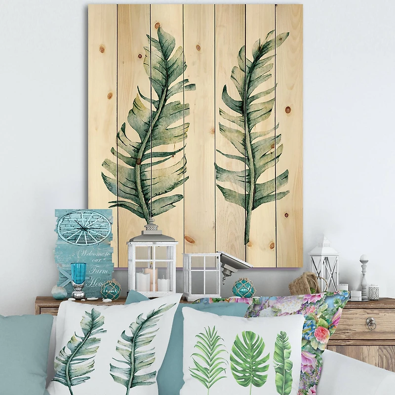 Designart - Duo of Tropical Leaves