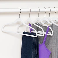 Honey Can Do White Slim-Profile Non-Slip Velvet Hangers