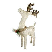 37" Pre-lit Sisal Standing Reindeer Yard Decoration
