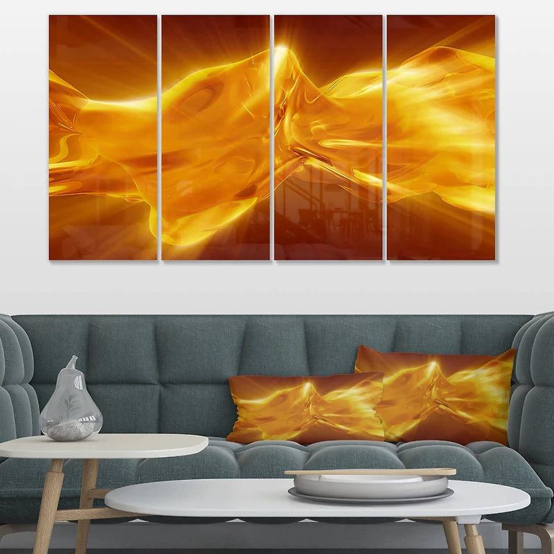 Designart - Plasmas and Liquid With Fiery Shine
