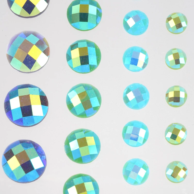 12 Pack: Blue Iridescent Gem Bling Stickers by Recollections™