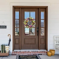 24" Butterfly & Wildflower Floral Twig Spring Wreath
