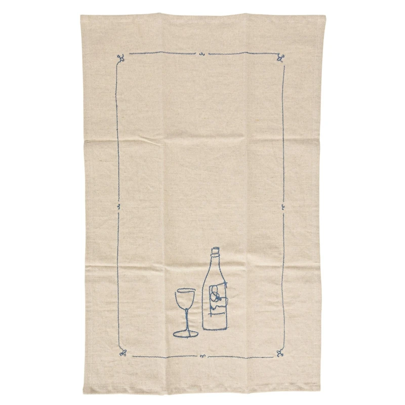 Hello Honey® Drink & Glass Bottles Linen & Cotton Blend Tea Towels, 4ct.