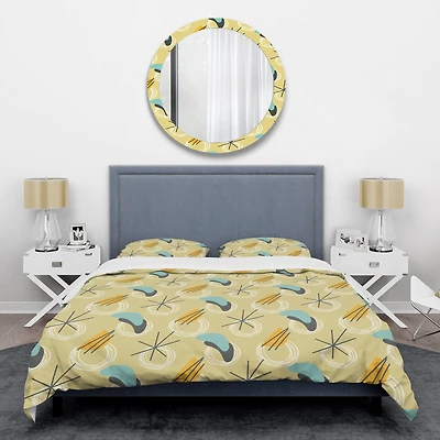 Designart 'Retro Abstract Design II' Mid-Century Duvet Cover Set