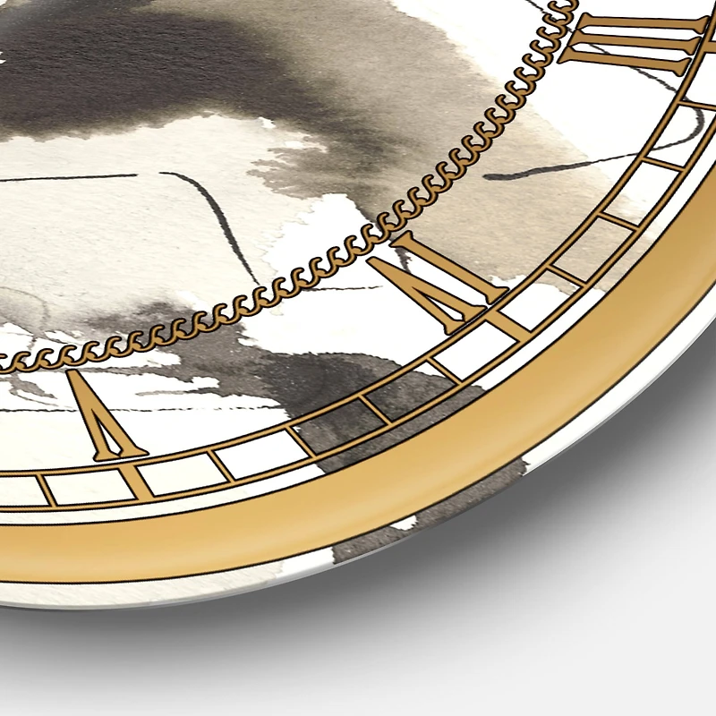 Designart 'Geometric Glam Square I Glam Wall Clock