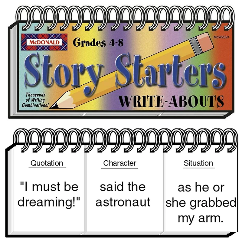 McDonald Publishing® 2-Pack Story Starters Write-Abouts, Grades 4-8