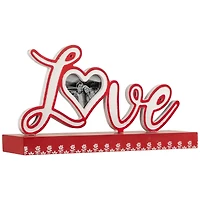 12" Valentine's Day Heart & Floral "Love" Photo Frame