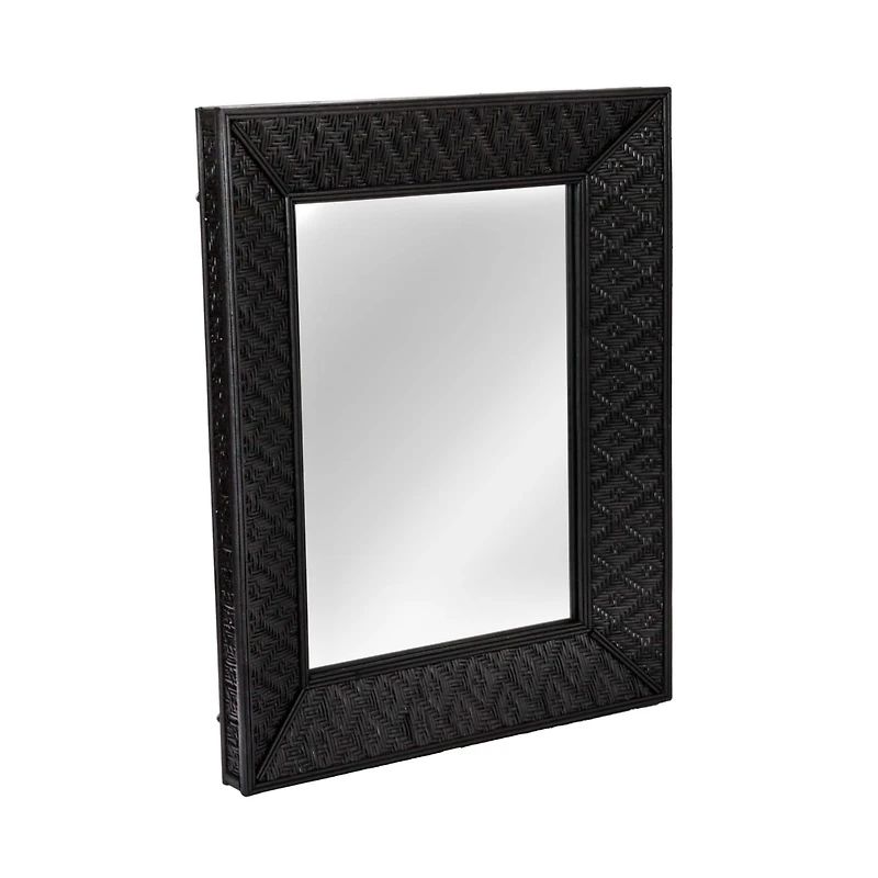 Hello Honey® 25.5" Handwoven Rattan Rectangle Wall Mirror
