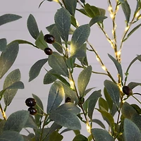 5ft. Pre-Lit Artificial Fruiting Olive Tree with Warm White LED Lights
