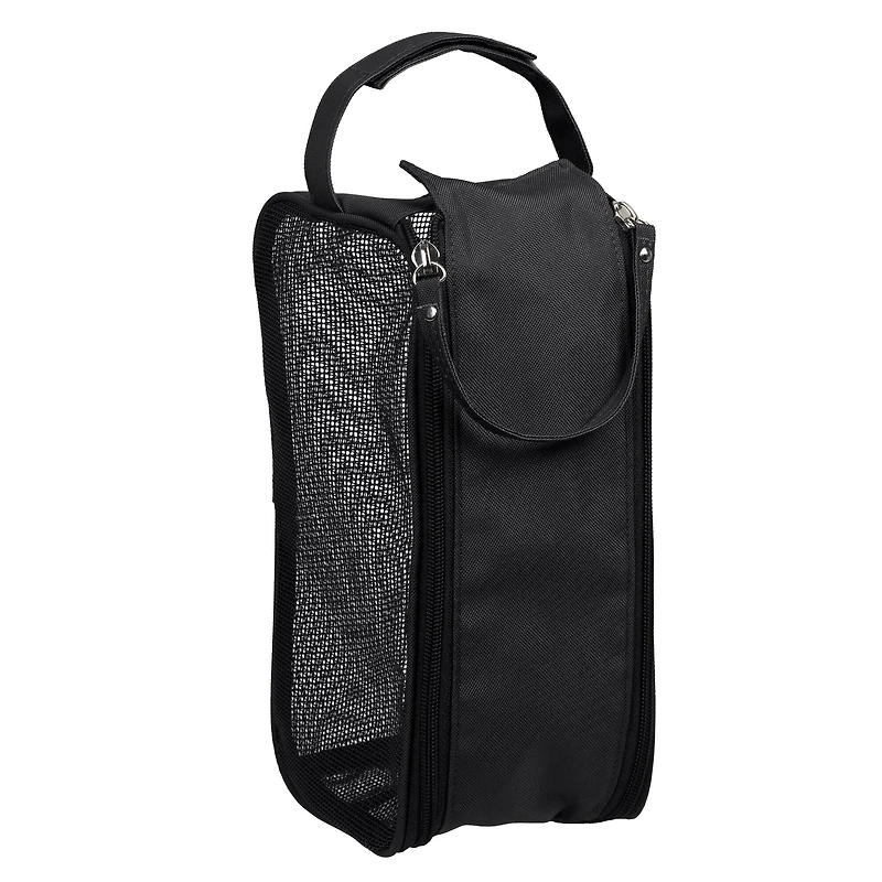 Simplify Black Hanging Mesh Toiletry Bag