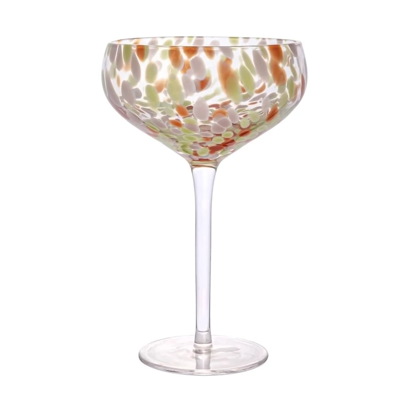 Hello Honey® 7" Speckle Round Stemmed Champagne Coupe Glass Set