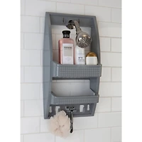 Bath Bliss Gray Multi Hanging Option Shower Caddy