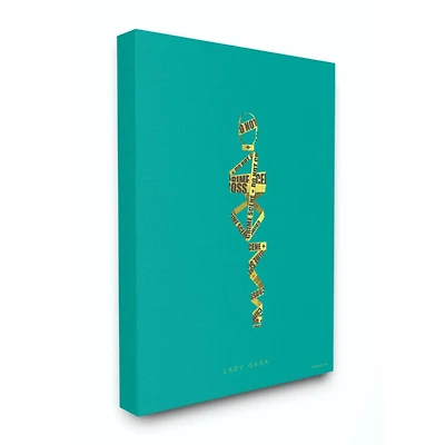 Stupell Industries Lady Gaga Minimalist Illustration Canvas Wall Art