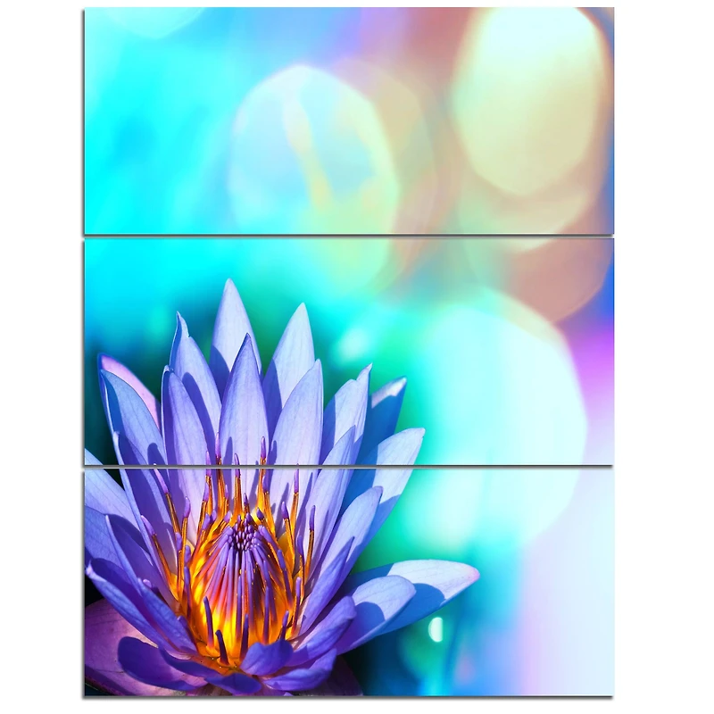 Designart - Blossoming Purple Lotus Flower