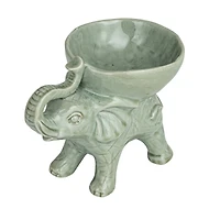 Hello Honey® Gray 7.5" Majestic Stoneware Elephant Bowl 