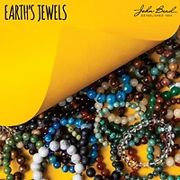 John Bead Earth's Jewels Natural Stone Round Beads, 8mm
