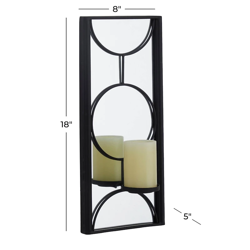 CosmoLiving by Cosmopolitan Black Metal Modern Wall Sconce