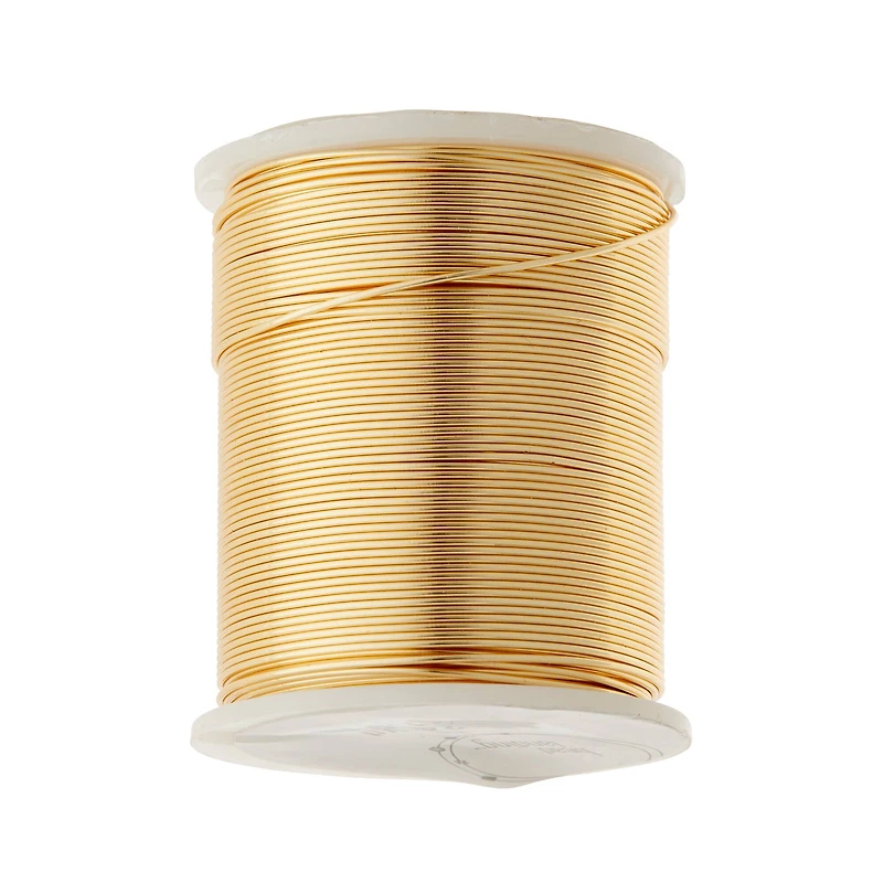 12 Pack: 24 Gauge Gold Beading Wire by Bead Landing™