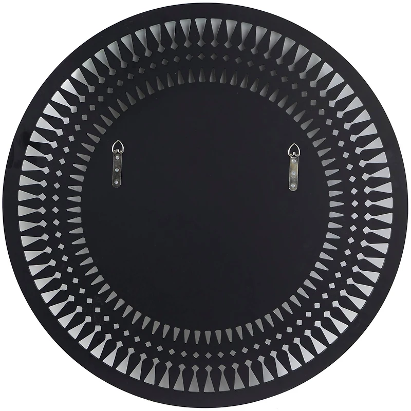 Silver Glass Starburst Wall Mirror with Crystal Embellishment 32" x 1" x 32"