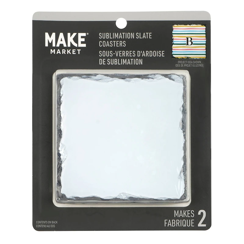 Square Slate Sublimation Coasters by Make Market®, 2ct.
