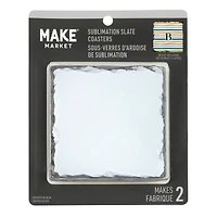Square Slate Sublimation Coasters by Make Market®, 2ct.