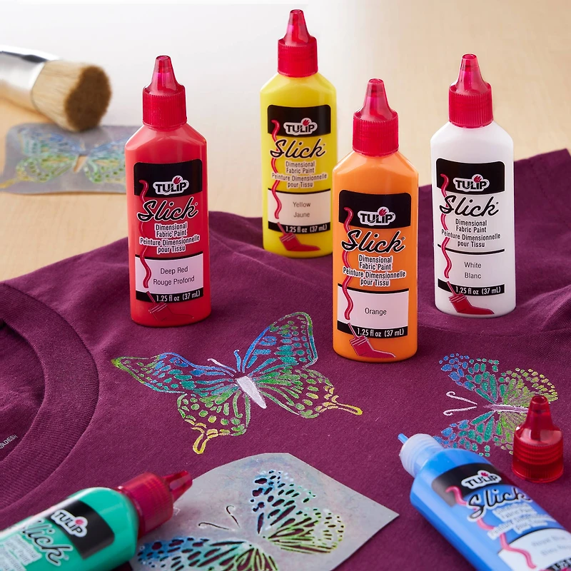 12 Packs: 6 ct. (72 total) Tulip® Slick® Dimensional Fabric Paint