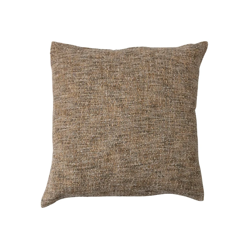 Hello Honey® Gray & Tan Mélange Cotton Blend Bouclé Pillow