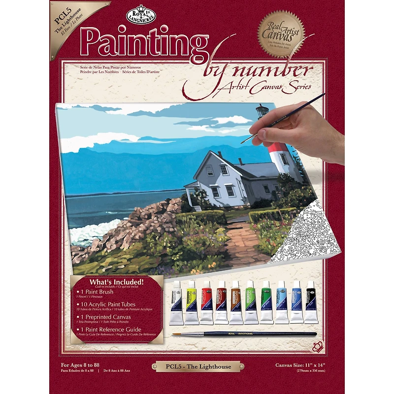 Royal & Langnickel® Artist Canvas Series The Lighthouse Paint By Number Kit