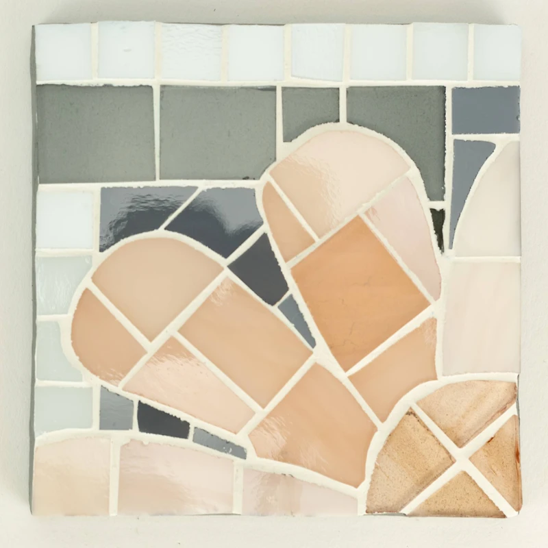 Oceanside Compatible™ Small Neutral Mosaic Stained Glass Squares, 8oz.