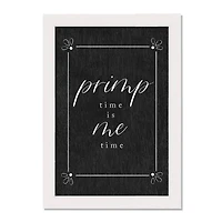 Primp Time 13.63" x 19.63" White Framed Canvas