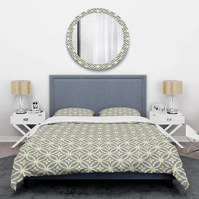 Designart 'Retro Ornamental Pattern II' Mid-Century Duvet Cover Set
